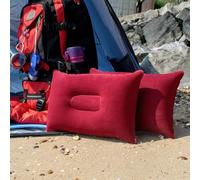 TRIXES Oreiller Gonflable pour Les Voyages ou Le Camping - Oreiller gonflé - Paquet de Deux de Couleur Bourgogne