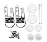 TRIXES Paire de Charnières Chromées de Siège de Toilettes pour Sièges Bois avec Raccords