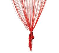 TRIXES Panneau Rideau à Ficelles Rouges Gouttes de Rosée Parfait comme écran de Mouche - Taille Complète 90cm x 200cm