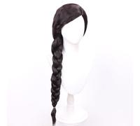 TRIXES Perruque Tressée Longue Noire - Perruque à Tresses pour Costume - Parfaite pour les Déguisements, le Cosplay, Halloween et les Soirées à Thème