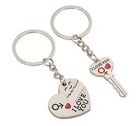 TRIXES - Porte-Clés Flèche + Coeur I Love You St Valentin Chaîne Anneau