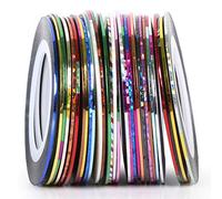 TRIXES Ruban de Nail Art pour Décoration des Ongles - 30 Rouleaux de 20 m | Fournitures Indispensables pour Prothésistes Ongulaires et Passionnés de Beauté à Domicile À Utiliser avec Gel UV, Acrylique