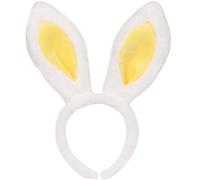 TRIXES Serre-tête de lapin jaune - Oreilles de lapin - Accessoire oreilles de lapin - Accessoire de Pâques - Cadeau de Noël - Cosplay - Bandeau en peluche - Oreilles de lapin