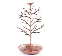 TRIXES Support d'arbre à bijoux en bronze antique - Oiseaux vintage - Accrochez vos bijoux - Tour de rangement suspendue