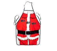 TRIXES Tablier Père Noël « Ho Ho Ho » - Motif Costume du Saint Nicolas, Petit Cadeau de Noël, Déguisement Festif, Accessoires de Cuisine