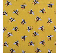 TRIXES Tissu de coton - Design imprimé de Bumblebee - Tissu brodé - Tissu d'ameublement - Pour projet textile - Création de robe - patchwork - Une feuille de 1M x 140cm Taille approximative