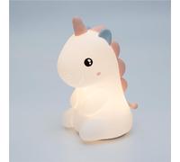TRIXES Veilleuse licorne en silicone pastel - Changement de couleur - Télécommande [Classe énergétique F]