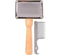Trixie 2353 brosse douce, 6 × 13 cm, brun, argenté
