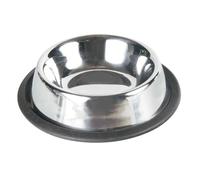 TRIXIE 2469 Gamelle en Acier Inoxydable avec Joint en Caoutchouc 0,2 l Ø 11 cm, Crème/bleu.