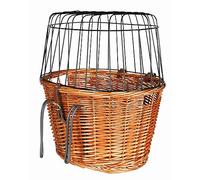 Panier avant pour vélo - TRIXIE - 44 × 48 × 33 cm - Naturel - Pour chien - Grille de protection