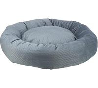 TRIXIE 37795 Alena Lit Rond Douillet avec Housse en Velours Doux, Panier pour Petit Chien, Coussin fermement intégré, Fond antidérapant, Doux et Lavable, diamètre 60 cm, Bleu/Gris
