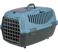 TRIXIE 39822 Box de Transport Capri 2, XS-S : 37 × 34 × 55 cm, Gris foncé/Bleu