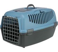 TRIXIE 39832 Box de transport Capri 3, S : 40 × 38 × 61 cm, gris foncé/bleu