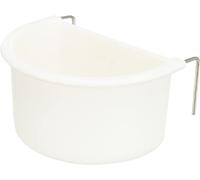 Trixie 5477 - Ensemble de mangeoires suspendues en plastique avec support métallique, 75 et 85 ml, couleurs variées, 2 pièces