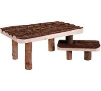 Trixie 62262 Natural Living Abri et aire de repos avec escalier, 37 × 17 × 28 cm