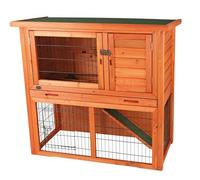 Trixie - 62301 - Clapier à lapins "Natura" - Avec enclos à l'air libre - 104 x 97 x 52 cm