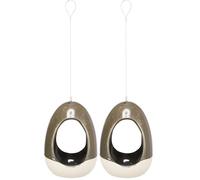 TRIXIE Abreuvoir Oiseau, céramique, 150 ML/ 12 × 16 cm, Vert forêt - 55531 (Lot de 2)