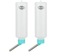 TRIXIE Abreuvoirs pour Petits Animaux - Abreuvoirs en Acier Inoxydable avec Fermeture à Bille - avec Support Fil - 250 ML - diverses Couleurs - Choix aléatoire - 6053 (Lot de 2)