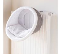 Trixie Abri Douillet Radiateur - Ø38x34cm - Blanc Et Gris - Pour Chat