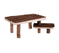 Natural Living Abri Et Plateforme Avec Escalier - 37 X 17 X 28 Cm