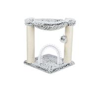 TRIXIE Adra Arbre à chat avec brosse, griffoir, hamac, jouet suspendu pour chat (gris)
