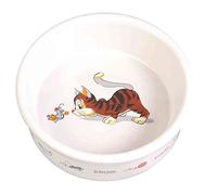 Ecuelle Céramique Avec Motifs Pour Chats - 0,2 L/Ø 12 Cm, Blanc