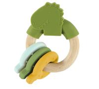 Trixie, Anneau de dentition sensoriel Mr. Dino, Jouet de dentition bébé 0 mois+, Silicone 100% alimentaire sans BPA, Textures variées, léger et ergonomique | Soulage gencives et stimule les sens