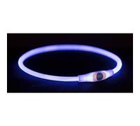 Trixie Anneau lumineux USB, collier clignotant, L-XL : 65 cm/ ø 8 mm, bleu