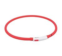 TRIXIE Anneau Lumineux USB Flash, Silicone, XS-XL: 70 cm/ø 10 mm, Rouge