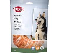 TRIXIE Anneaux en Peau de bœuf enrobés de Poulet - 1 pièce - 110 g - ø 10 cm - sans Gluten - sans Sucre ajouté - 31328