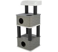 TRIXIE griffoir Almira 128 cm en Gris - Arbre à Chat à Plusieurs Niveaux avec de Nombreuses possibilités de grattage et de Jeu, Ainsi qu'une Grotte pour Chat - Confortable et Stable - 44989