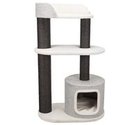 Trixie Arbre à chat Moderne XXL Cara pour chats particulièrement grands Blanc/Gris 128 cm