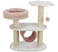 TRIXIE Arbre à Chat Isabella 70 cm en Blanc/Rose Ancien - Arbre à Chat Multi-Niveaux avec Nombreuses possibilités de griffage et de Jeu, Ainsi Que des espaces de Retraite - Douillet & Stable - 44472