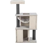 TRIXIE Arbre à Chat Juliano 115 cm en Gris - Arbre à Chat Multi-Niveaux avec Tronc en sisal, hamac, possibilités de griffage et de Jeu, Ainsi Que des espaces de Retraite - Douillet & Stable