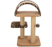 Trixie Arbre à Chat Leo - Tour à Chat Multi-Niveaux avec Plateformes rembourrées et poteaux à griffer entièrement enveloppés, 85 cm, Marron, Confortable et Stable - 48176