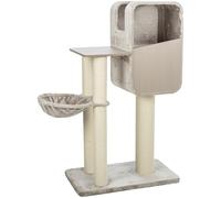 Trixie Arbre à chat Marina 48150 – 132 cm, plusieurs étages, surfaces à griffer robustes, gris