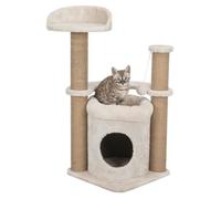 Trixie Griffoir Nayra – 83 cm – Poteau enveloppé de jute, grande niche, jouet suspendu – Beige