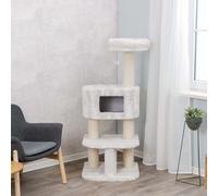 Poteau à griffoir Nelli, 140 cm, Blanc/Taupe
