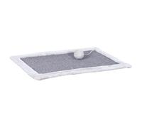 Trixie Arbre à Chat Tapis avec Bordure en Peluche, 55 x 35 cm, Gris Clair