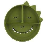 Trixie - Assiette avec ventouse en silicone et compartiments Mr. Dino