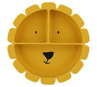 TRIXIE Mr. Lion Couverts pour enfants en bas âge Acier inoxydable, Jaune Silicone, Acier inoxydable