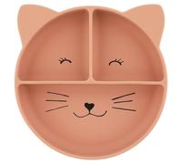 Trixie - Assiette en Silicone avec Ventouse et Compartiments pour Bébé et Enfant (Mrs. Cat (Chat))