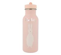Trixie Baby Gourde pour enfant en acier inoxydable avec nom pour filles et garçons Motif lapin rose 500 ml Anti-fuite et adaptée aux enfants