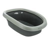 Trixie Bac à litière Be Eco Carlo avec rebord 31 x 14 x 43 cm Anthracite, gris et vert pour chat