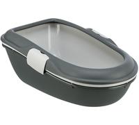TRIXIE Berto Chat Toilettes ouvertes pour animaux de compagnie Gris, Blanc