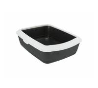 Trixie Bac à litière Classic pour chats Blanc/Gris foncé Plastique 37 × 15 × 47 cm TR-40184