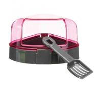 Toilette d'angle avec toit 14 x 8 x 11 x 11 cm. petit rongeur - - TR-6256