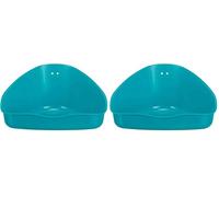 TRIXIE Bac à litière d'angle pour rongeurs - recyclé - diverses Couleurs - Choix aléatoire - L 16 x H 7 x P 12/12 cm - 6254 (Lot de 2)