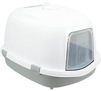 TRIXIE Bac a litiere Primo Top avec Couvercle - XXL - 56 x 47 x 71 cm - Gris et Blanc - pour Chat