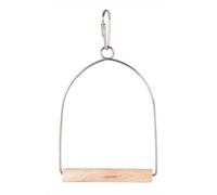 Trixie balançoire à archet 8 x 15 cm acier inoxydable/bois argent/naturel